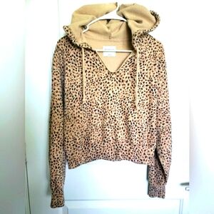 Abercrombie & Fitch Tan Leopard Print Hoodie